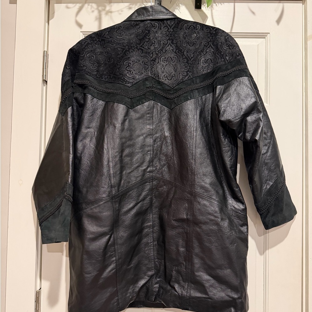 Comint Black 100% Leather Men's Jacket - Picture 5 of 8